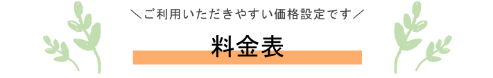 料金表